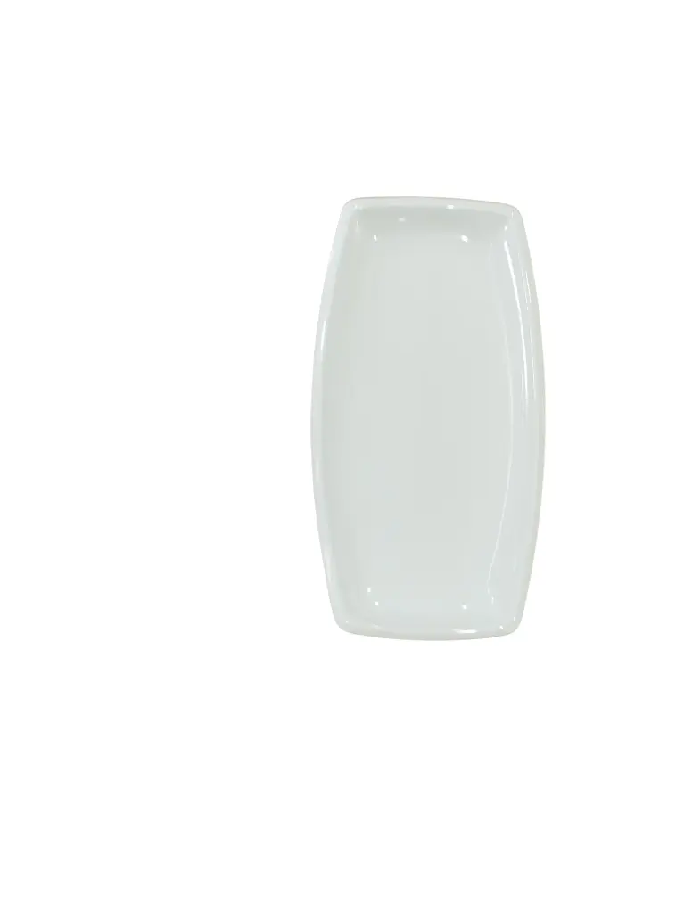 AS007-12 Assiette Rectangulaire Blanche
