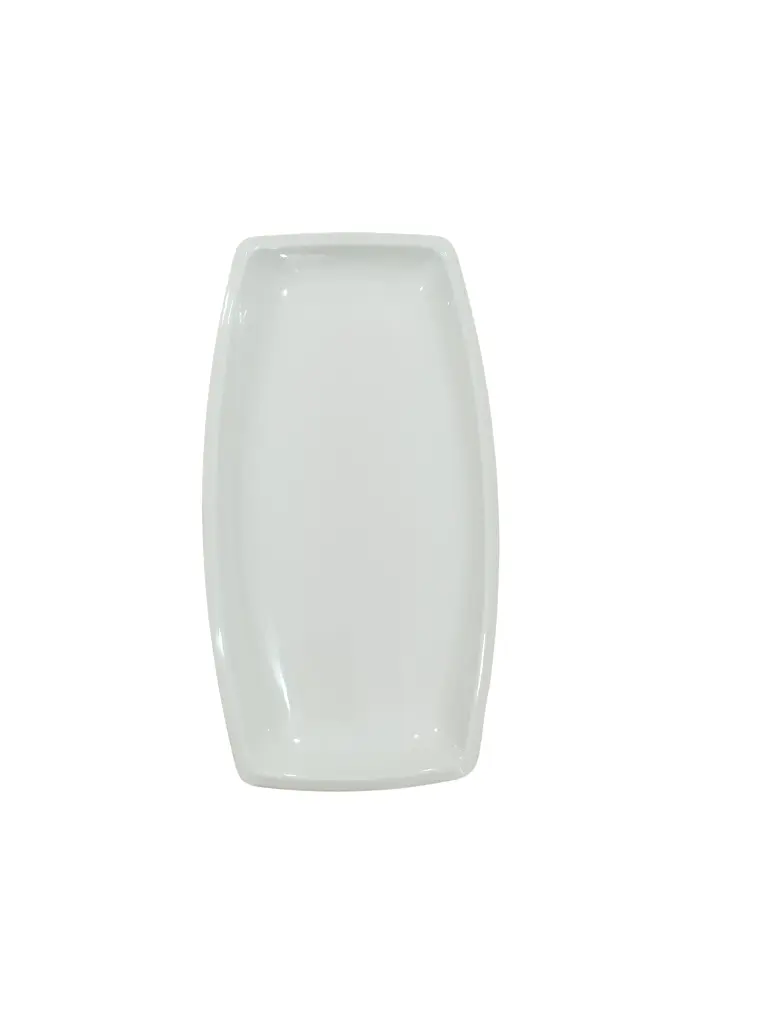 AS008-14 Assiette Rectangulaire Blanche