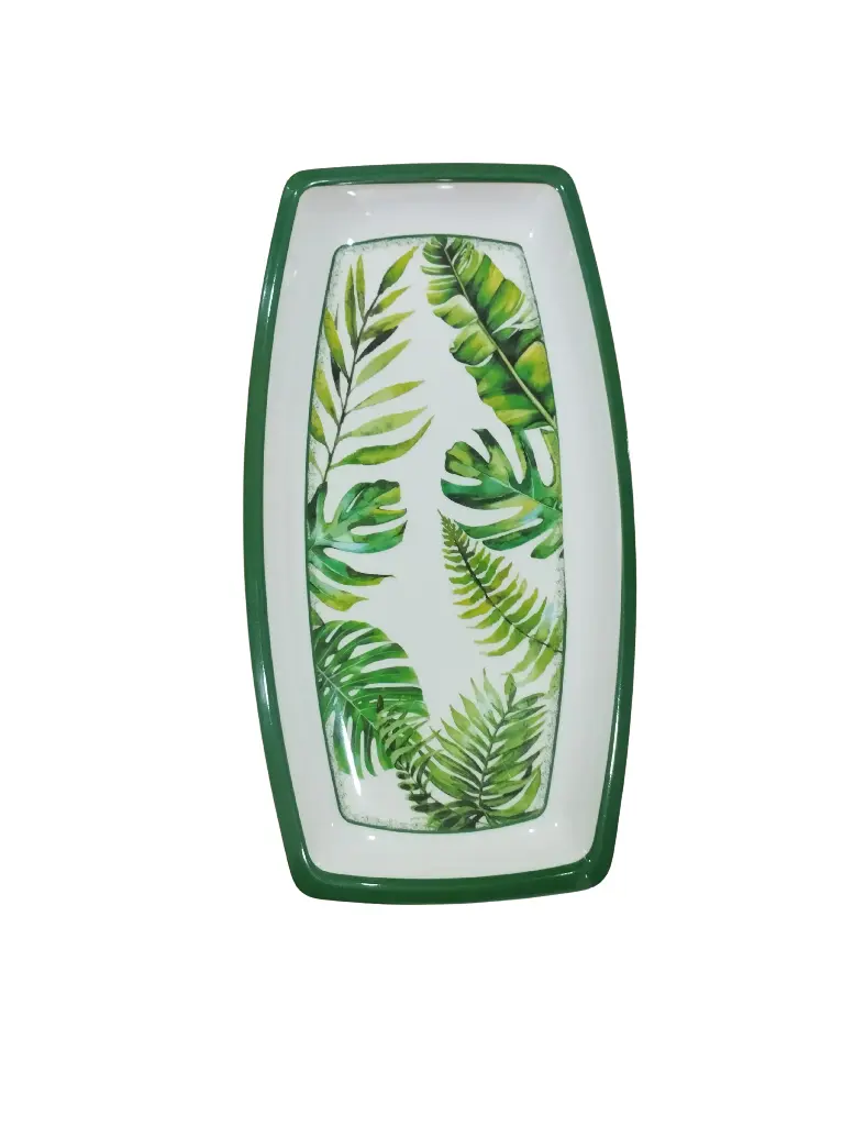 AS008-14 Assiette Rectangulaire Vert
