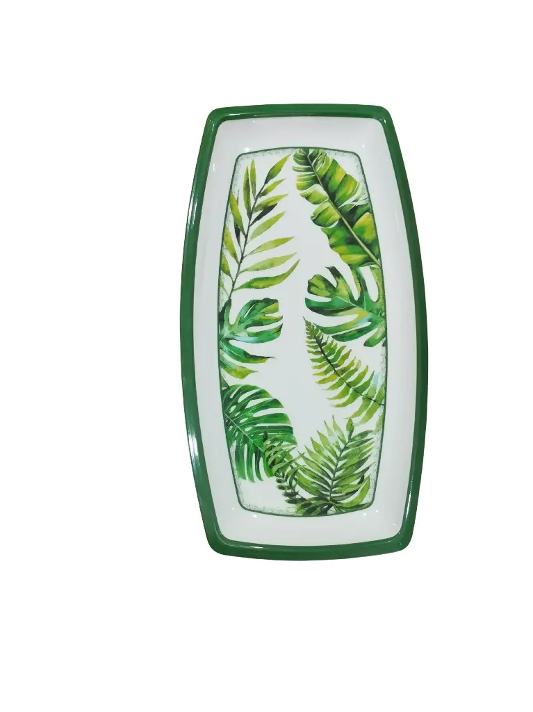AS009-16 Assiette Rectangulaire Vert