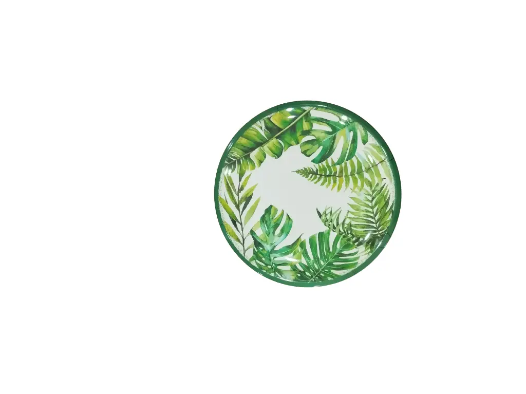 AS011-10 Assiette Demi Creuse Ronde Vert