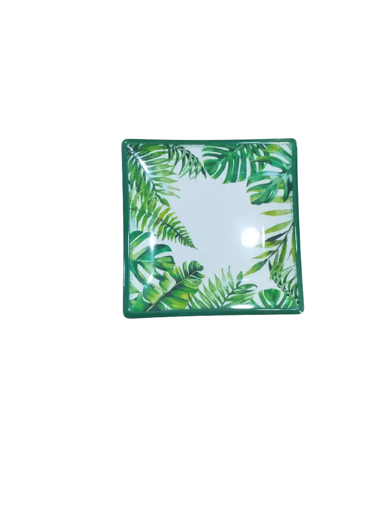 AS019-8 Assiette Carré Vert