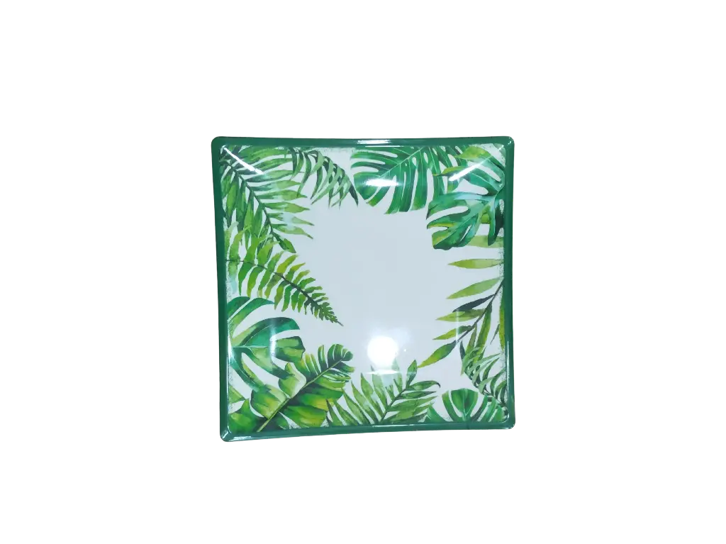 AS020-10 Assiette Carré Vert