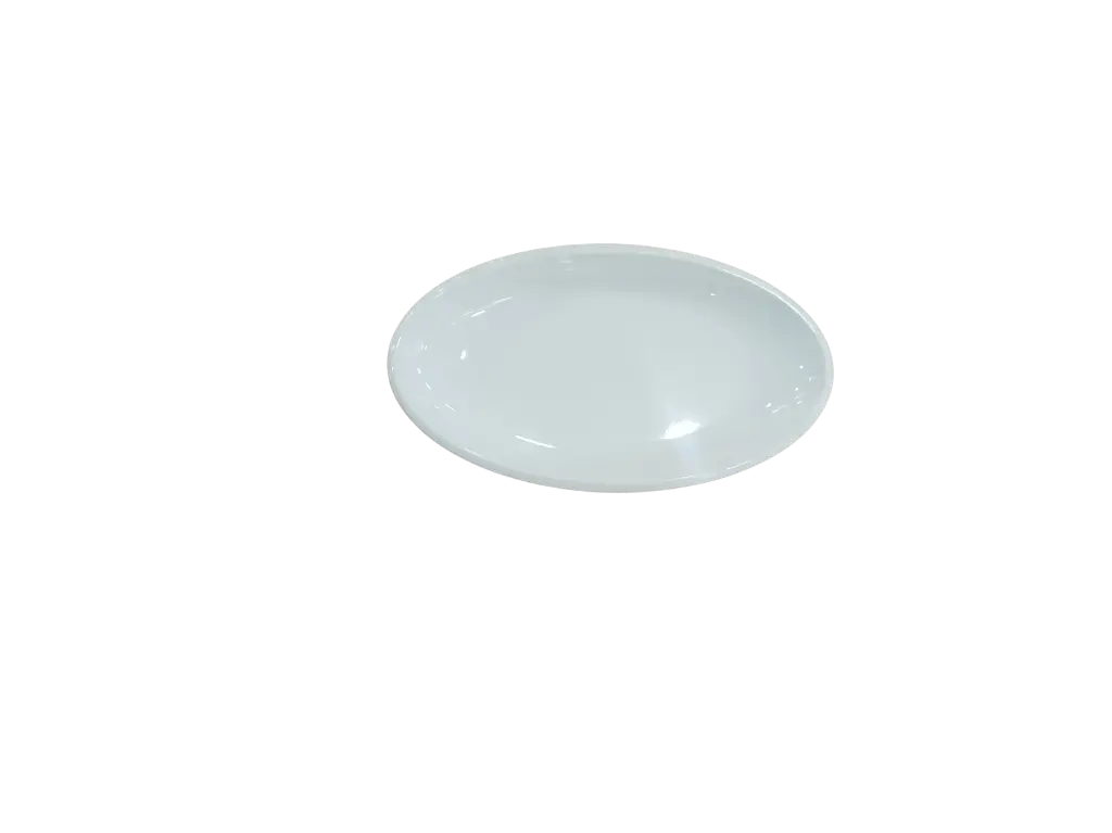 AS025-16 Assiette Ovale Creuse Blanche