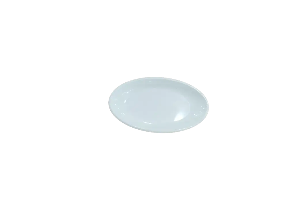 AS026-18 Assiette Ovale Creuse Blanche