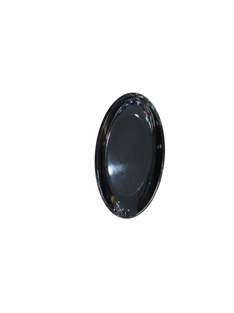 AS026-18 Assiette Ovale Creuse Noir