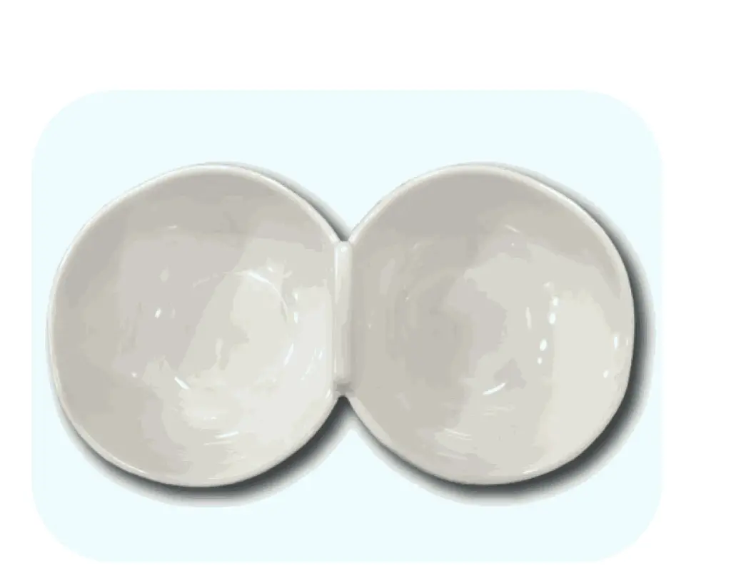 AC002-6 Coupelle Double 6 Blanche