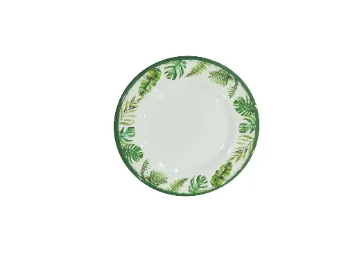 AS006-12 Assiette Creuse Ronde Vert