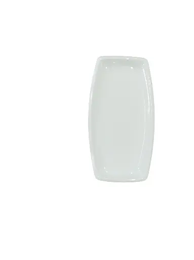 AS007-12 Assiette Rectangulaire Blanche