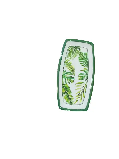 AS007-12 Assiette Rectangulaire Vert