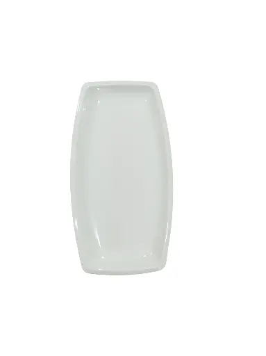 AS008-14 Assiette Rectangulaire Blanche
