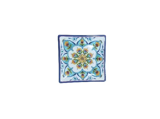 AS019-8 Assiette Carré Bleu