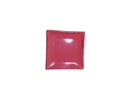 AS019-8 Assiette Carré Rouge