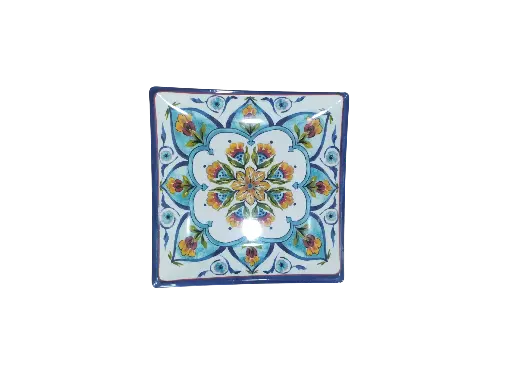 AS020-10 Assiette Carré Bleu