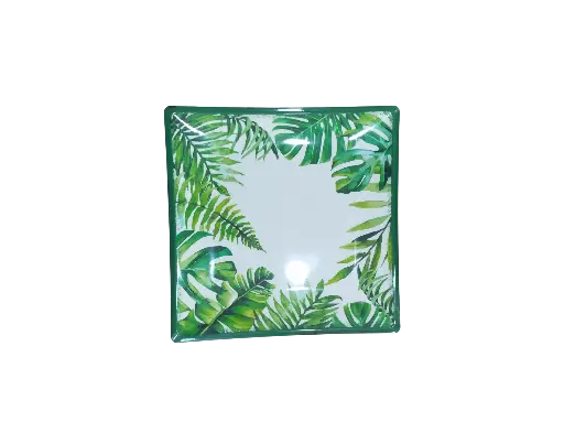 AS020-10 Assiette Carré Vert