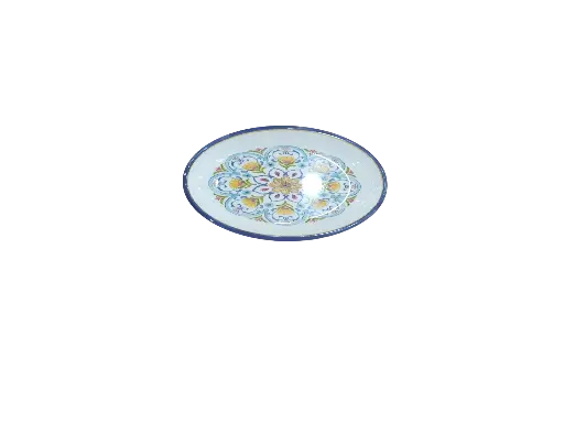 AS026-18 Assiette Ovale Creuse Bleu