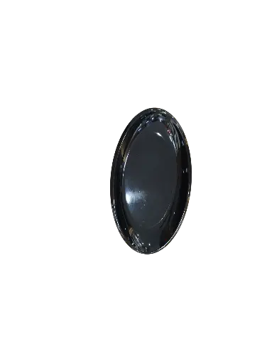 AS026-18 Assiette Ovale Creuse Noir