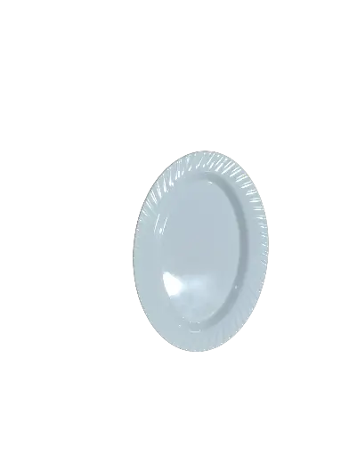 AS034-14 Assiette de Salade Blanche