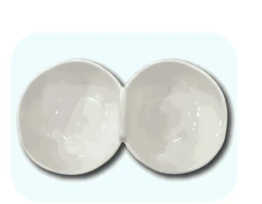 AC002-6 Coupelle Double 6 Blanche