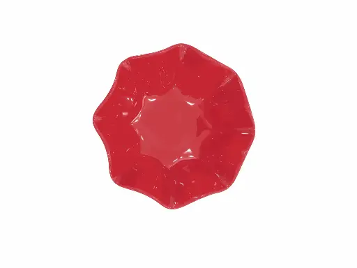 AD007-8 Assiette Rond 8 Rouge