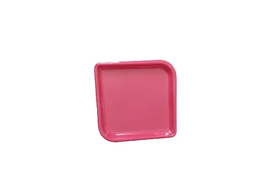 AR26-6 Assiette Carré Rouge