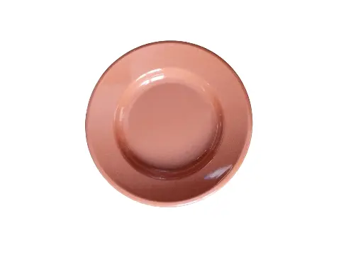 AS004-8 Assiette Ronde Creuse Argile