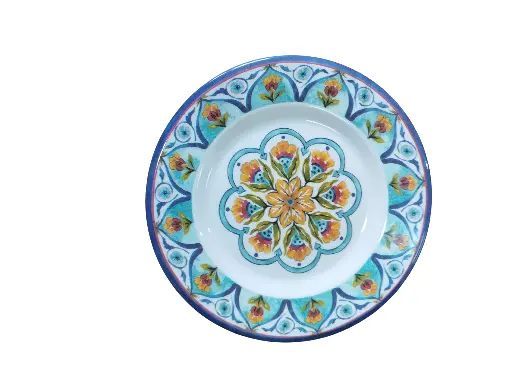 AS004-8 Assiette Ronde Creuse Bleu